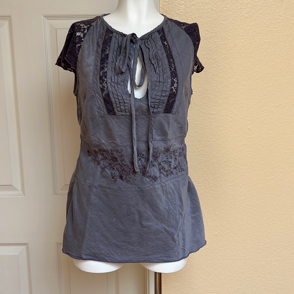 Replay purple lace top size Medium